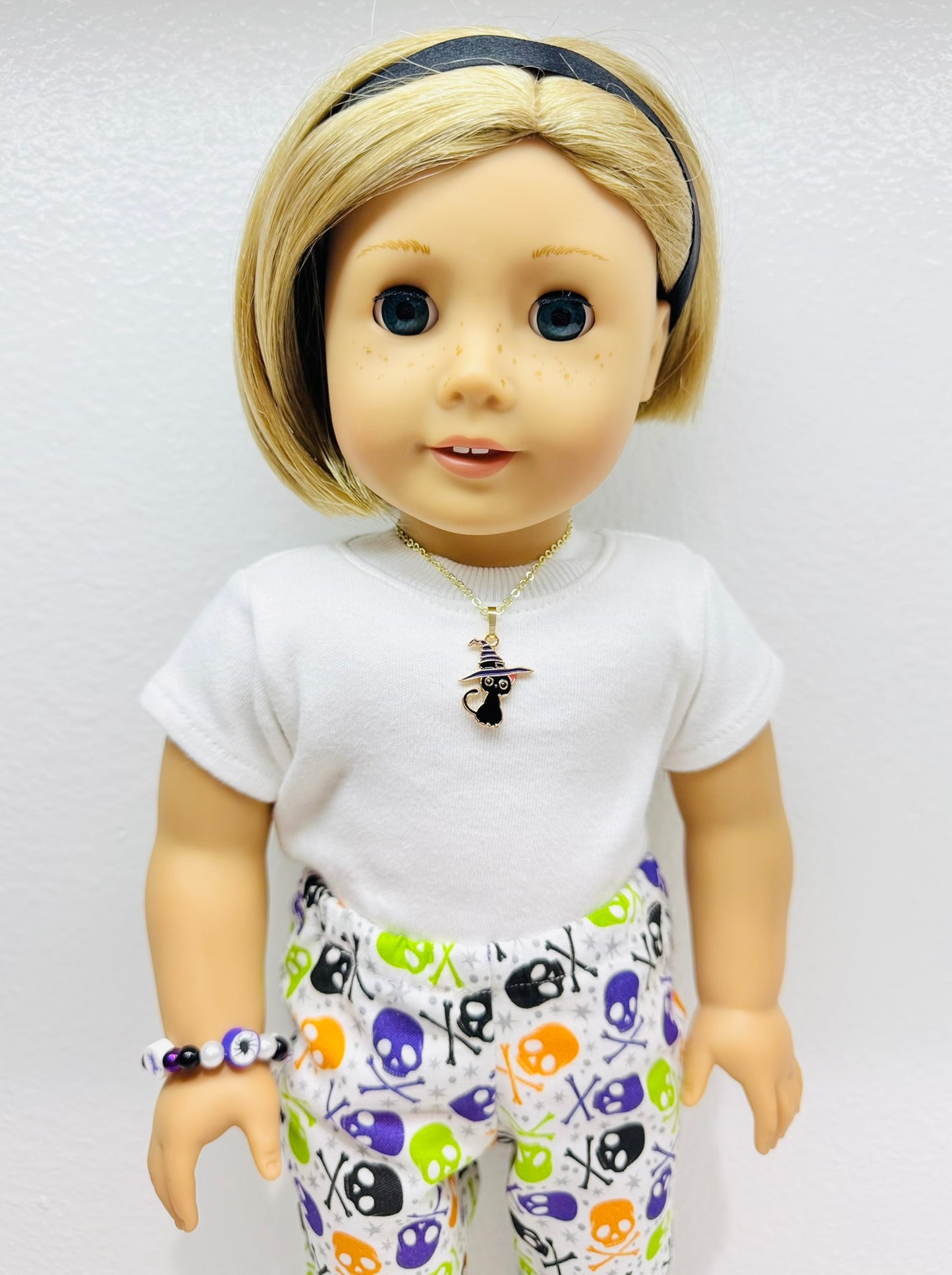 🐈‍⬛ Witchy Kitty Halloween Necklace for Dolls