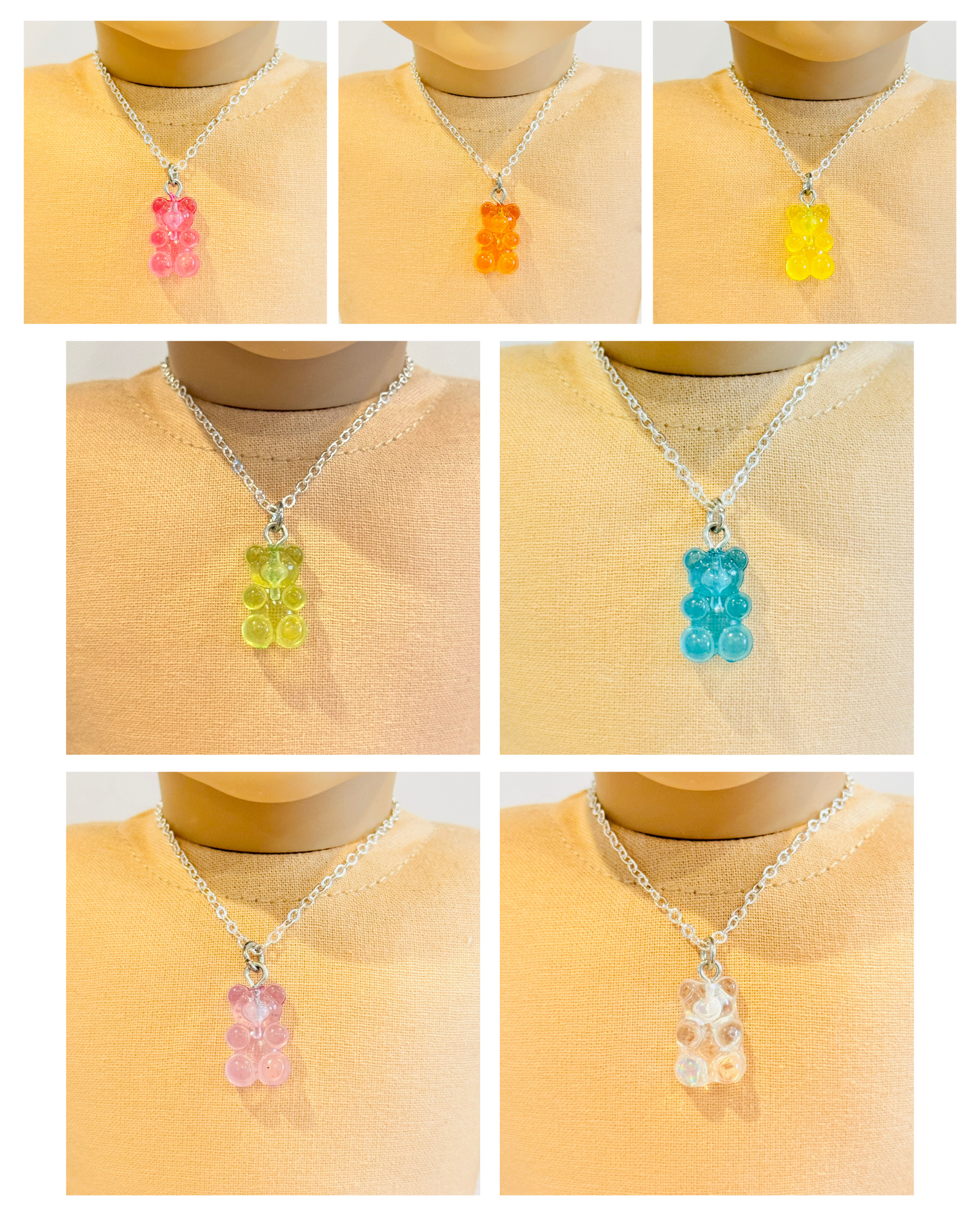 Doll Charm Necklace - Gummy Bear
