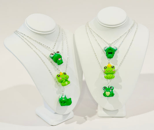Frog Buddies Youth Charm Necklace