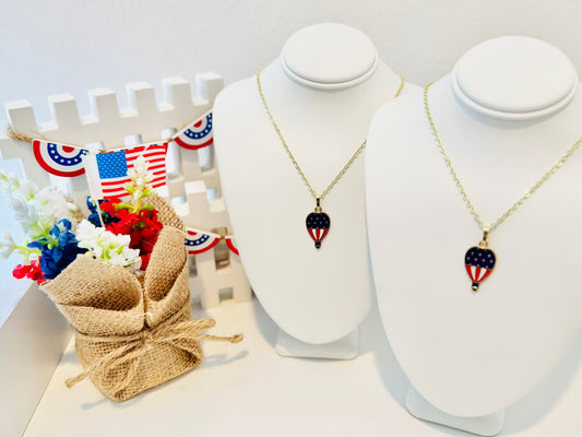 LIMITED EDITION Charm Necklace Set - Fourth of July Series 1 for Girls/BFFs: Sky High Style
