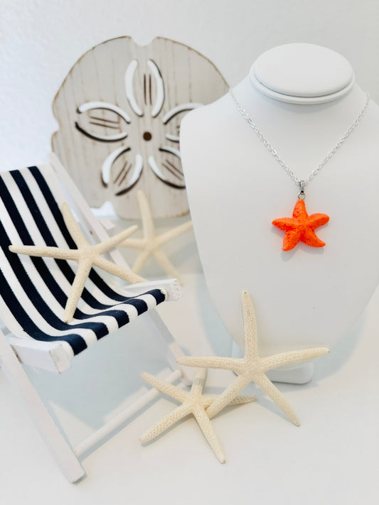 Orange Sea Star Necklace | Splash & Sparkle: Summer '25 Youth Accessories Collection