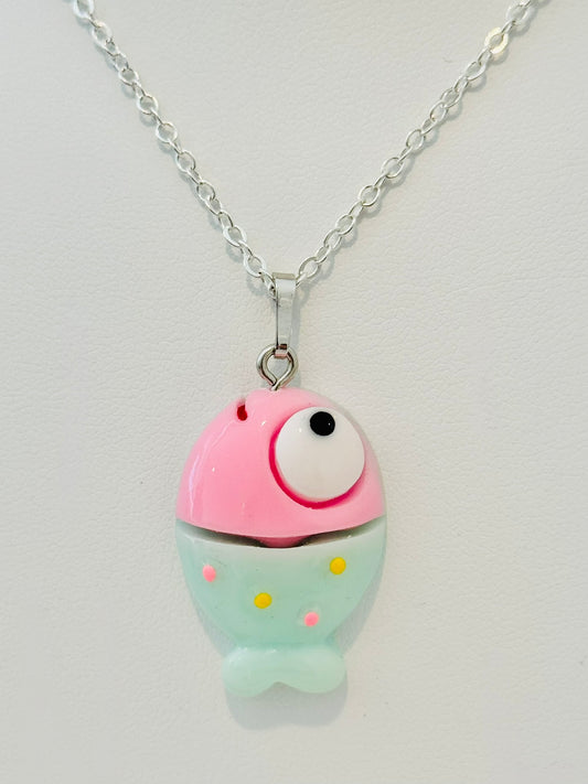 SEW Cute Pastel Fish Necklace | Splash & Sparkle: Summer '25 Youth Accessories Collection