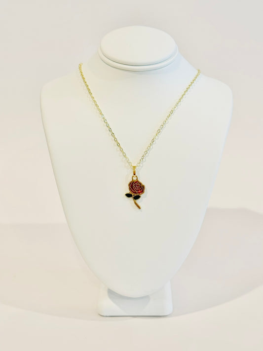Golden Rose Youth Charm Necklace (Version 1)
