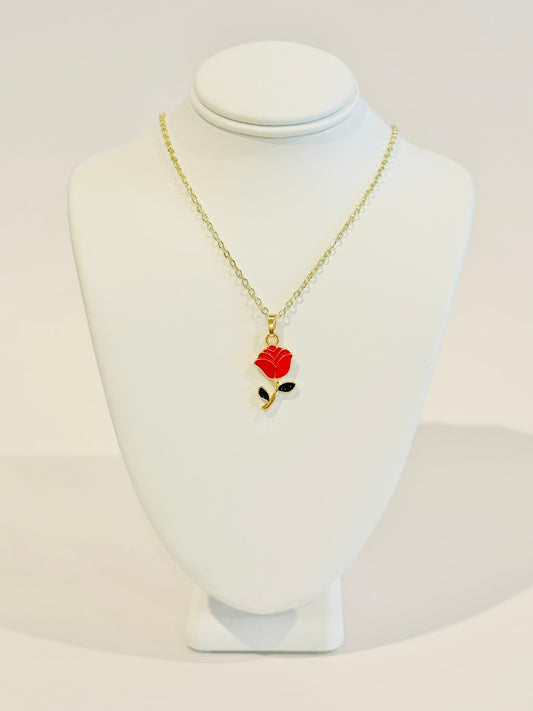 Golden Rose Youth Charm Necklace (Version 2)