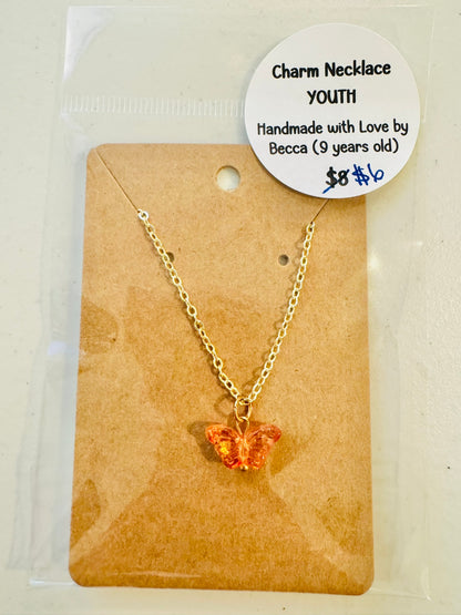 Youth Charm Necklaces - Made by Becca Butterfly Series | CLEARANCE