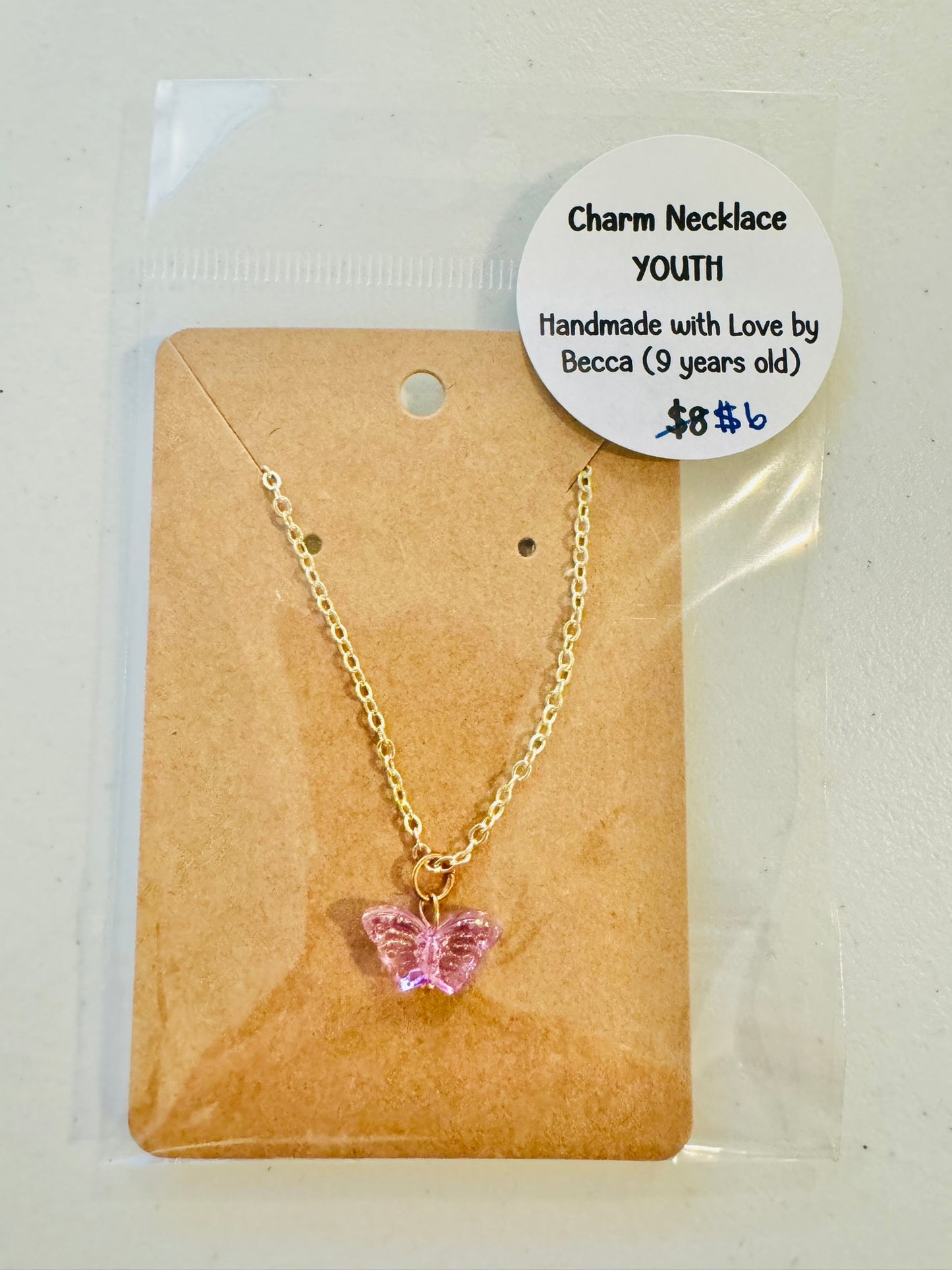 Youth Charm Necklaces - Made by Becca Butterfly Series | CLEARANCE