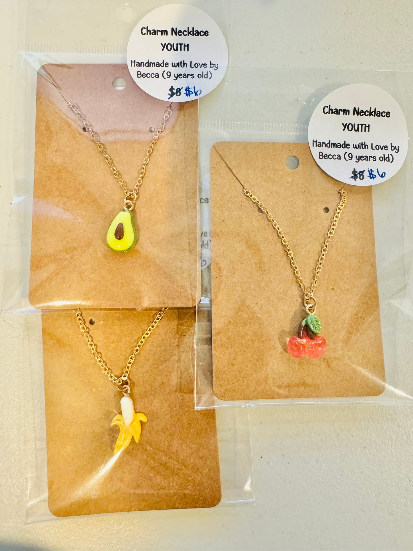 Youth Charm Necklaces - Made by Becca Fuit Series | CLEARANCE