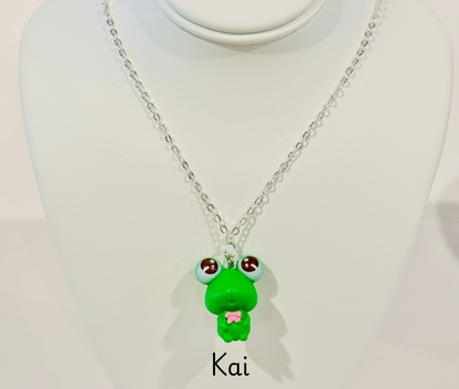 Frog Buddies Youth Charm Necklace