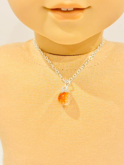 Crackled Glass Charm Necklace