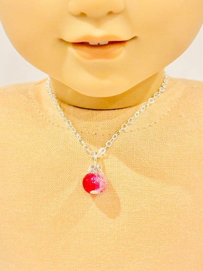 Crackled Glass Charm Necklace