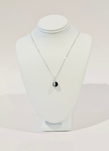 Crackled Glass Charm Necklace