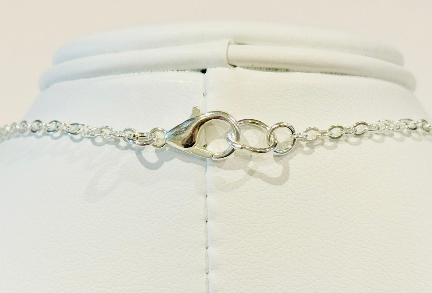 Crackled Glass Charm Necklace