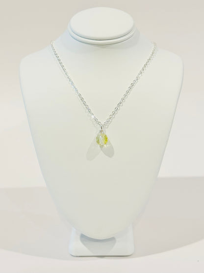 Crackled Glass Charm Necklace