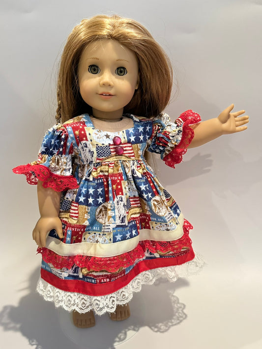 Dress made by Kathleen Saviak: USA Pledge of Allegiance