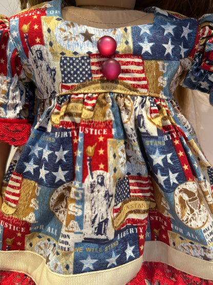 Dress made by Kathleen Saviak: USA Pledge of Allegiance