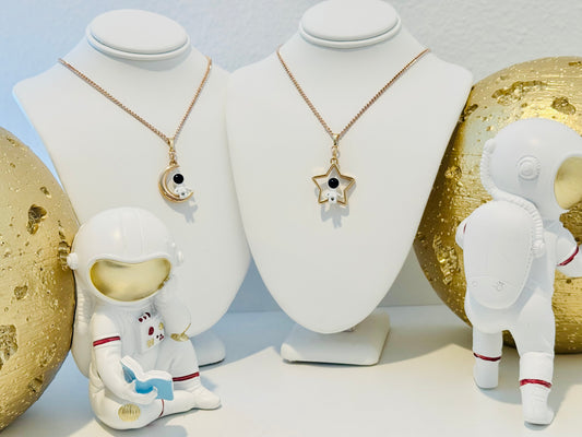 Golden Astronaut Necklace—Sew Stellar™ Premium Youth Jewelry