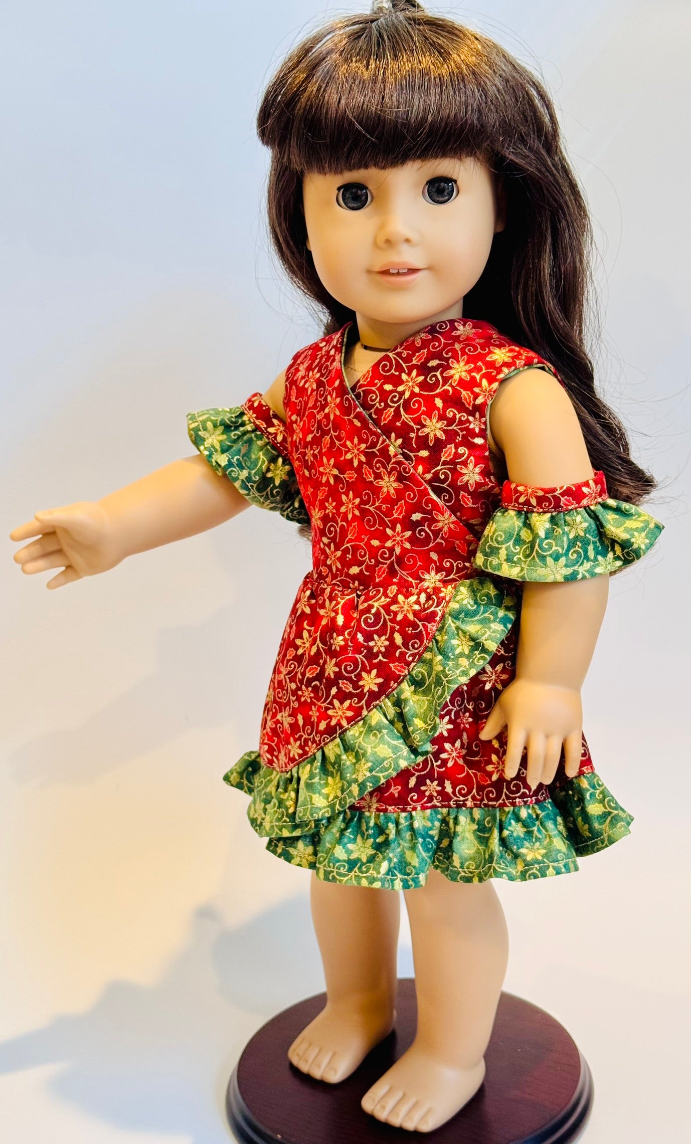 The Chrysomeda Dress - Holiday Red, Green, and Metallic Gold