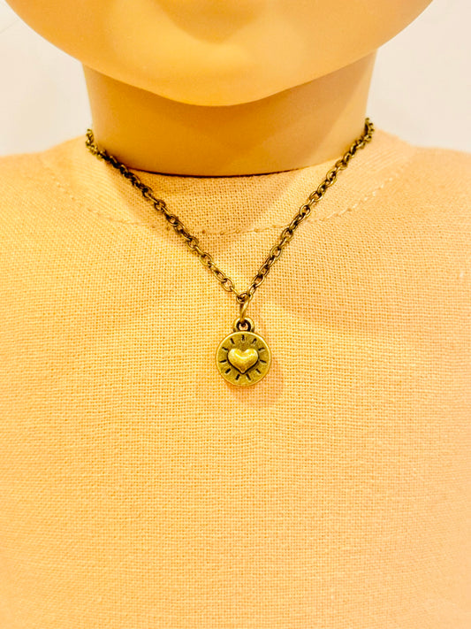 Doll Charm Necklace - Bronze Radiant Love