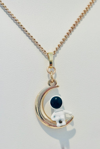 Golden Astronaut Necklace—Sew Stellar™ Premium Youth Jewelry