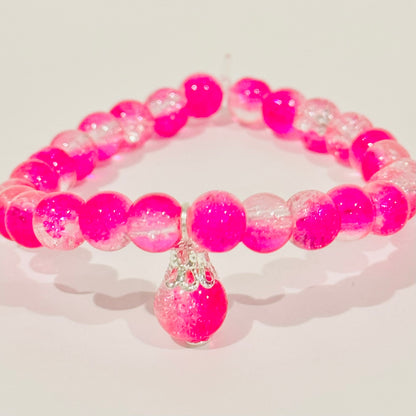 Crackled Glass Beaded Bracelet