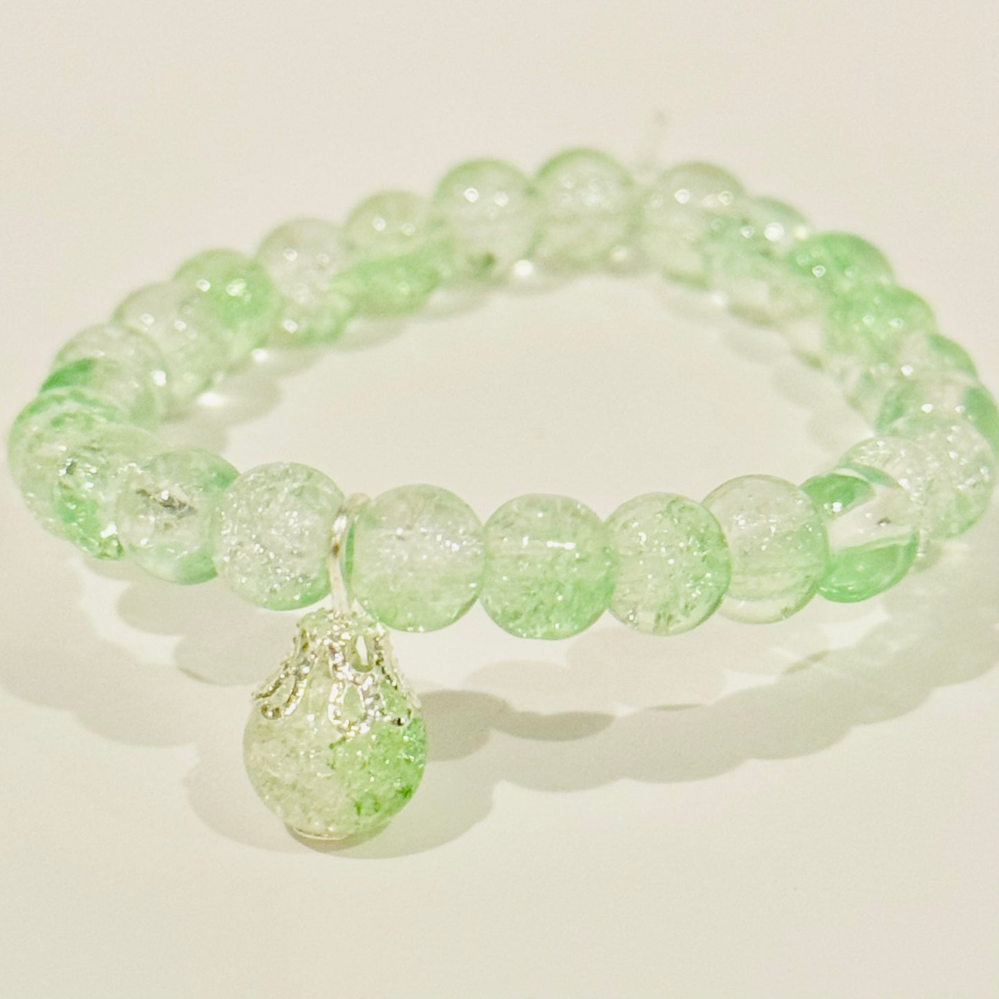 Crackled Glass Beaded Bracelet