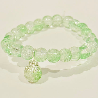 Crackled Glass Beaded Bracelet