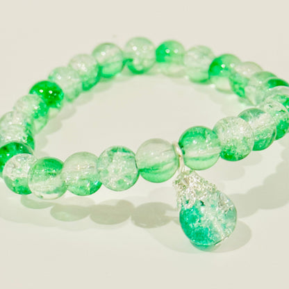 Crackled Glass Beaded Bracelet