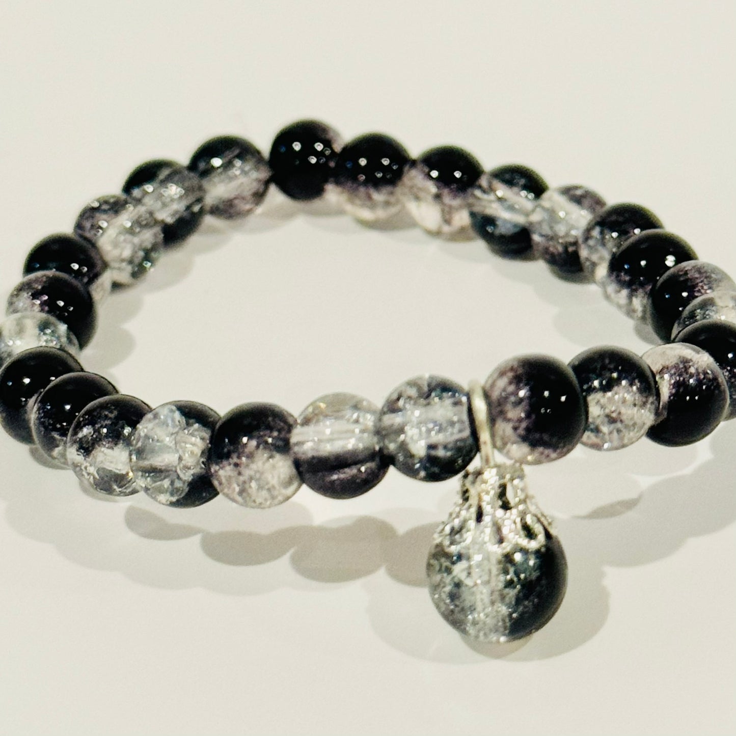Crackled Glass Beaded Bracelet
