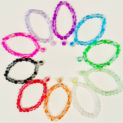 Crackled Glass Beaded Bracelet