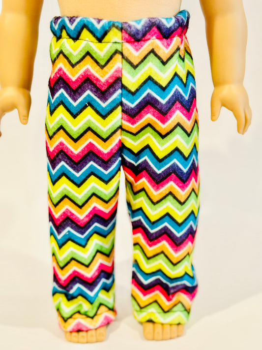 Pants made by Kathleen Saviak: Neon Zigzag Wool