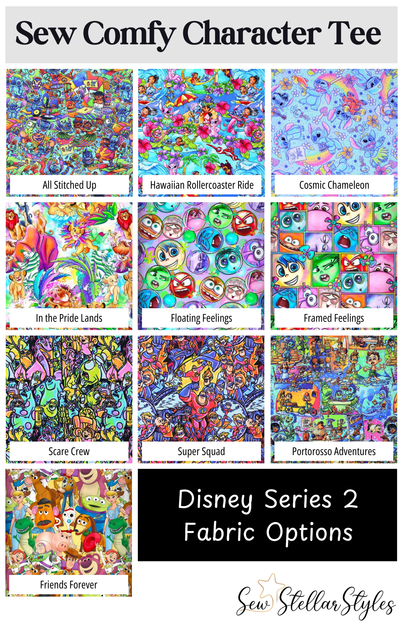 Sew Comfy Character Tee - Disney Series 2 (Made to Order)